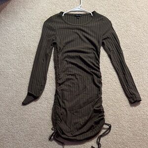 Dry Goods Chocolate Long Sleeve Dress